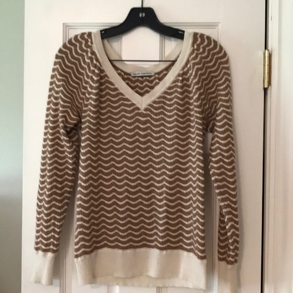 Autumn Cashmere Striped V-Neck Sweater Sz S - Picture 2 of 8